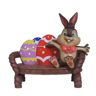 Easter Egg Bench With Easter Bunny