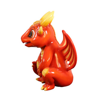 Red Fire Dragon Statue