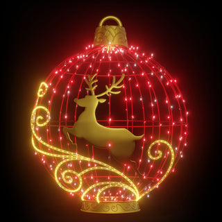 Christmas Ball "reindeer" (red)