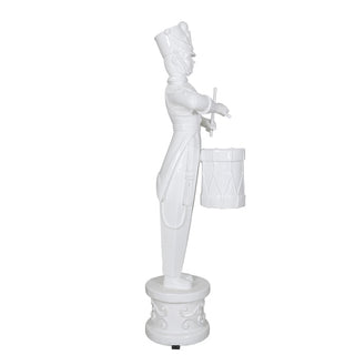 Soldier Playing Drum Metallic White