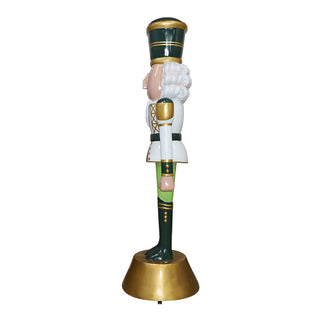 American Christmas Nutcracker 9ft. - White & Green