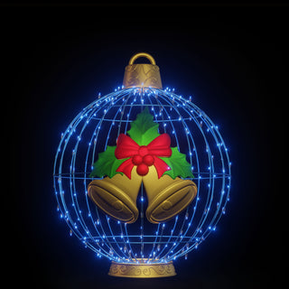 Christmas Ball "bells" (blue) Standing