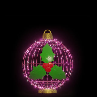 Christmas Ball "mistletoe" (pink)