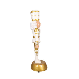 American Christmas Nutcracker 6ft - White & Gold