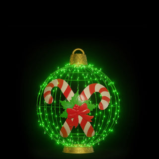 Christmas Ball "candy Cane" (green)