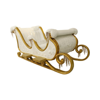 Santa Sleigh 4 Seater With Icycle (White/gold)