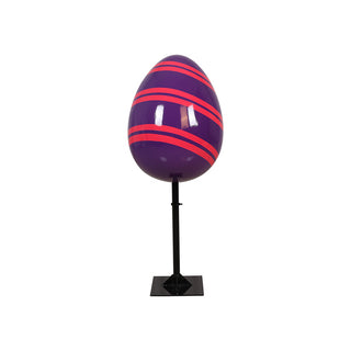 Easter Egg 60 Cm On Metal Plate (stripe A)