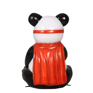 Evil Panda Holding Spooky Pumpkin