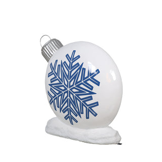 Snowflakes Flat Ornament White And Blue