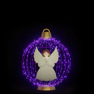 Christmas Ball "angel" (purple)