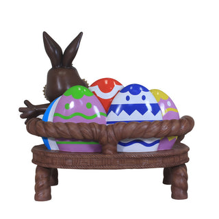 Easter Egg Bench With Easter Bunny
