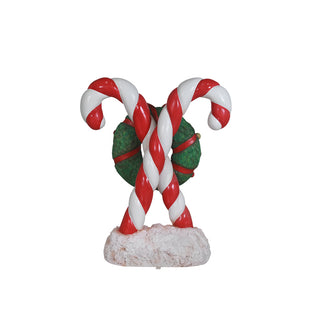 Candy Cane With Wreath 40"