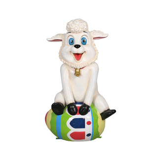 Easter Lamb Sitting In Easter Egg