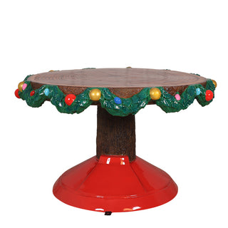 CHRISTMAS TREE TABLE (ORNAMENT AND LIGHT) - RED