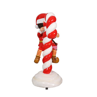 Santa Elf on Candy Cane (Red)