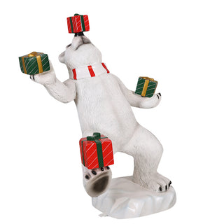 Polar Bear with Gift Boxes 4ft