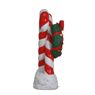 Candy Cane With Wreath 72"