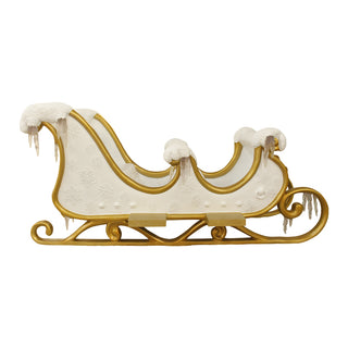 Santa Sleigh 4 Seater With Icycle (White/gold)