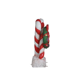 Candy Cane With Wreath 40"