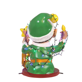 Santa Elf Playing With Lights
