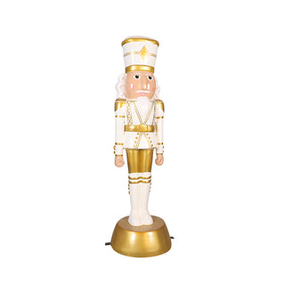 American Christmas Nutcracker 6ft - White & Gold