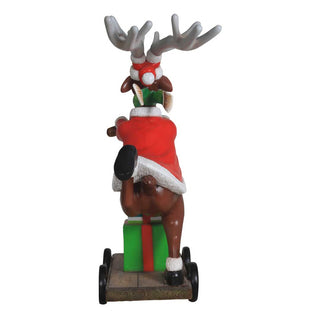 Holiday deer ON SCOOTER