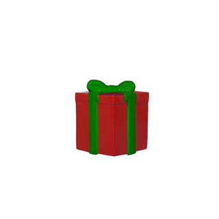 GIFT BOX SMALL (RED AND GREEN RIBBON)