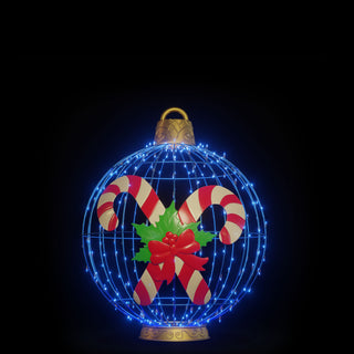 Christmas Ball "candy Cane" (blue)